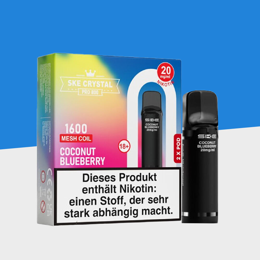SKE Crystal 800 Pro - Coconut Blueberry  Pod, 6,99
