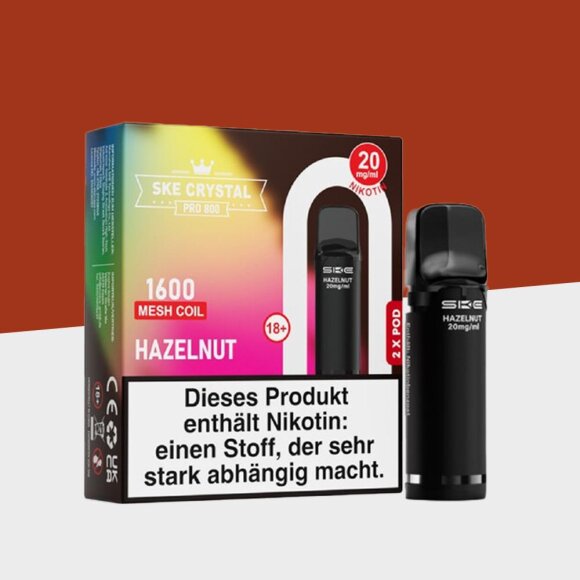SKE Crystal 800 Pro – Hazelnut – Pod (2er Pack)