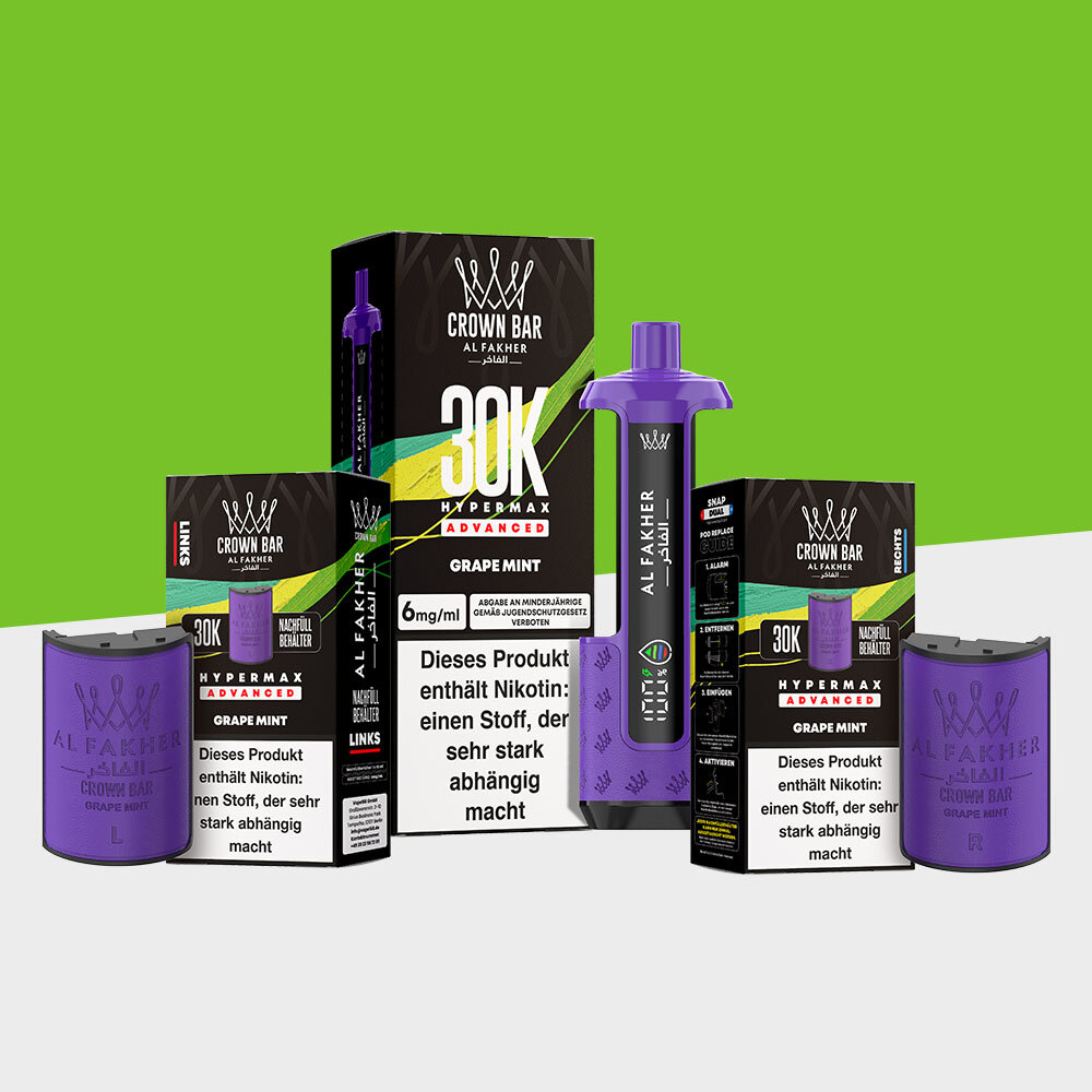 elfbar elfa master akku Al Fakher - Grape Mint - E-Liquid - Nikotin 20 mg/ml - Nikotinsalz