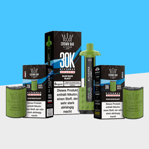 Al Fakher 30K Hypermax - Blue Razz Blast