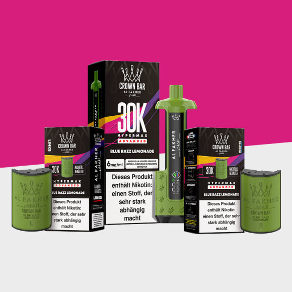 Al Fakher 30K Hypermax - Blue Razz Lemonade