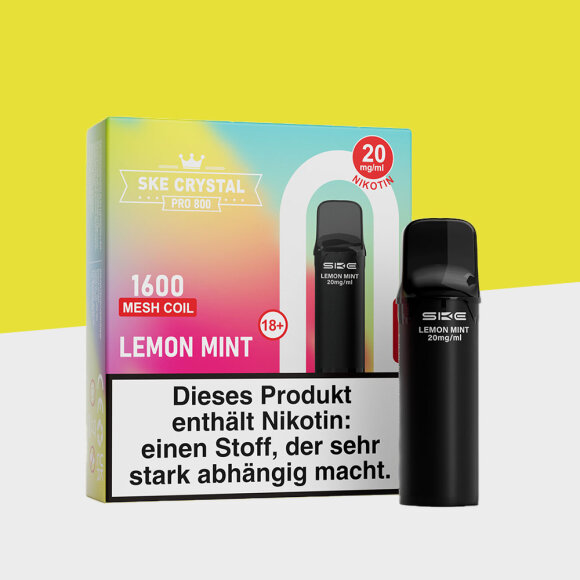 SKE Crystal 800 Pro – Lemon Mint - Pod (2er Pack)