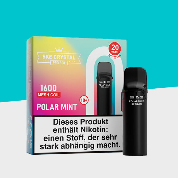 SKE Crystal 800 Pro - Polar Mint - Pod (2er Pack)