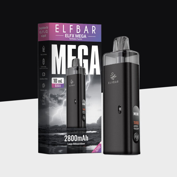 Elfbar ELFX Mega – Black – Refillable Pod Kit