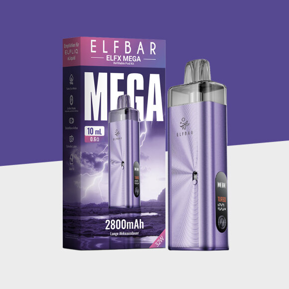 Elfbar ELFX Mega – Purple - Refillable Pod Kit