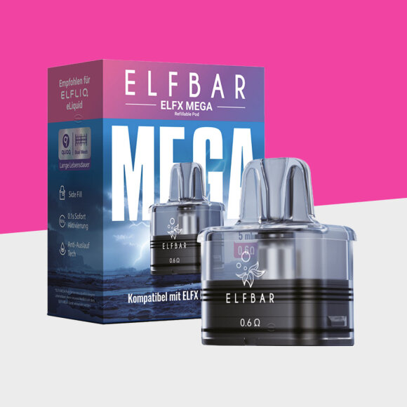 Elfbar ELFX Mega - 5ml - 0.6 Ohm – Refillable Pod