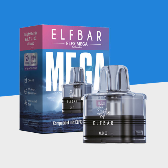 Elfbar ELFX Mega - 5ml - 0.8 Ohm – Refillable Pod