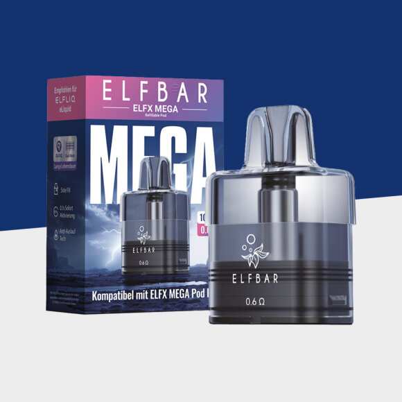 Elfbar ELFX Mega - 10ml - 0.6 Ohm – Refillable Pod