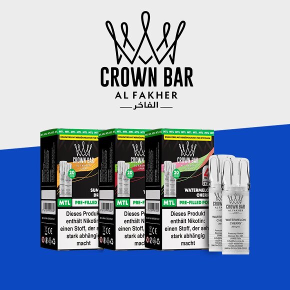 Al Fakher Crown Bar 600 - MTL - Pod (2er Pack)