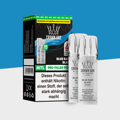 Al Fakher Crown Bar 600 – Blue Razz Blast –...