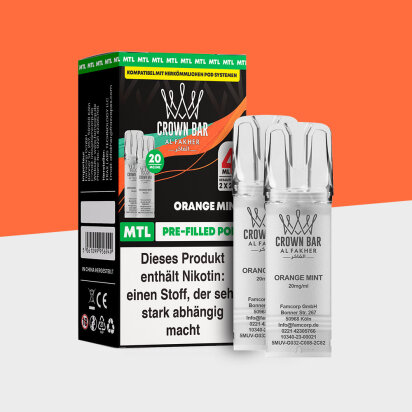 Al Fakher Crown Bar 600 – Orange Mint – MTL -...