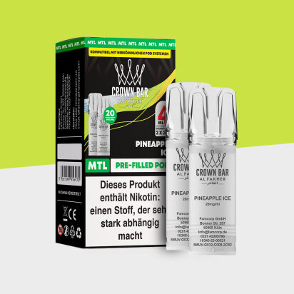 Al Fakher Crown Bar 600 – Pineapple Ice – MTL...