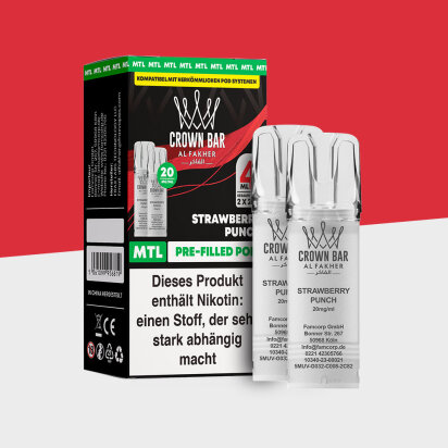 Al Fakher Crown Bar 600 – Strawberry Punch –...