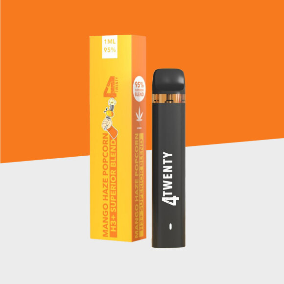 4TWENTY - Mango Haze Popcorn - H3+ Superior Blend - Einweg Vape