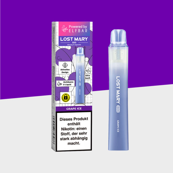 Lost Mary 800 by Elfbar - Grape Ice - Einweg Vape