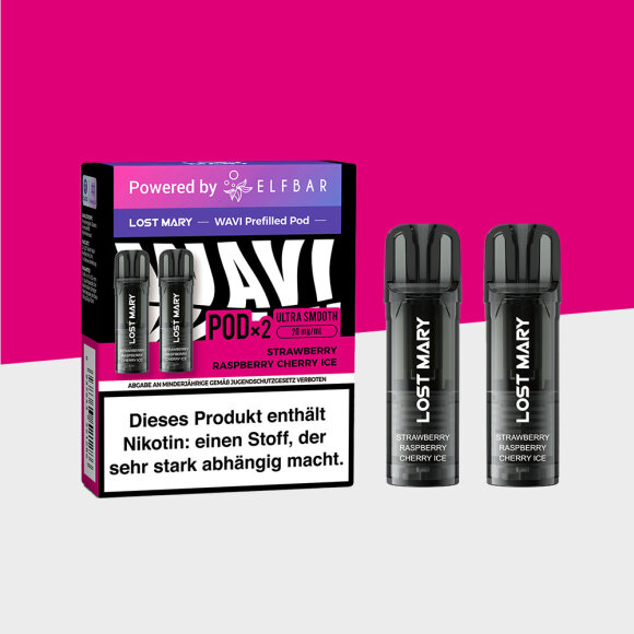 Lost Mary WAVI - Strawberry Raspberry Cherry - Pod (2er Pack)