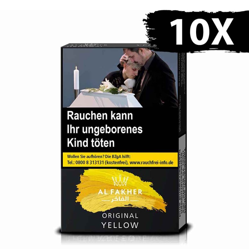 Al Fakher Tabak 250g - Yellow (10 x 25g)