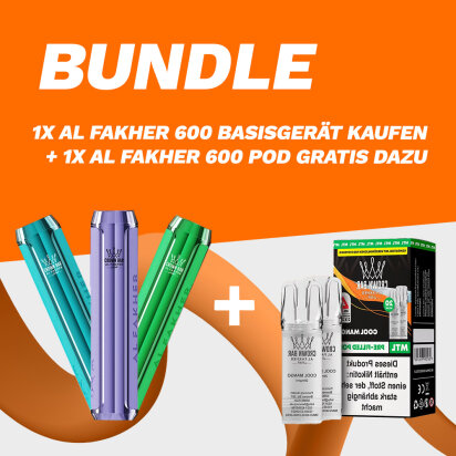 SPECIAL: Al Fakher Crown Bar 600 - 1x Basisgerät +...