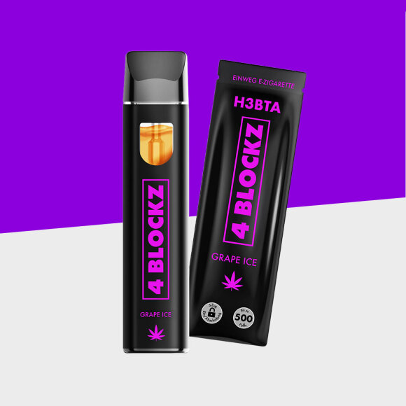 4BLOCKZ - Grape Ice - H3BTA - Einweg Vape