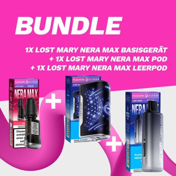 BUNDLE: Lost Mary Nera Max - Basisgerät + Pod + Ersatztank