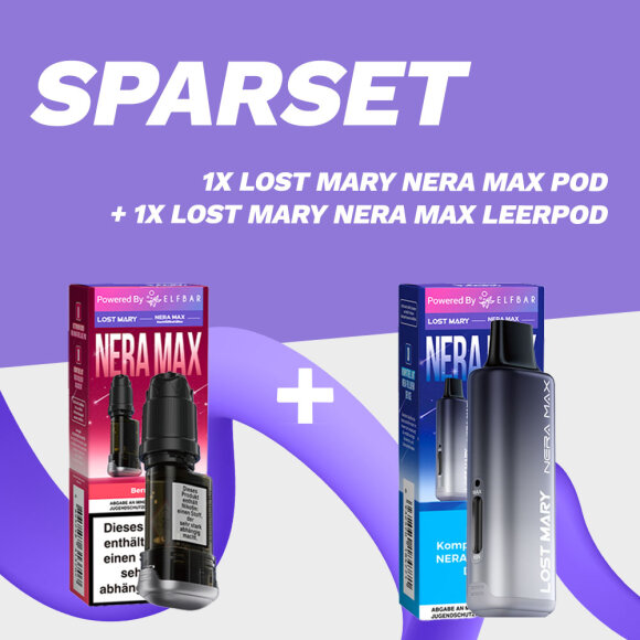 SPARSET: Lost Mary Nera Max - Pod + Ersatztank