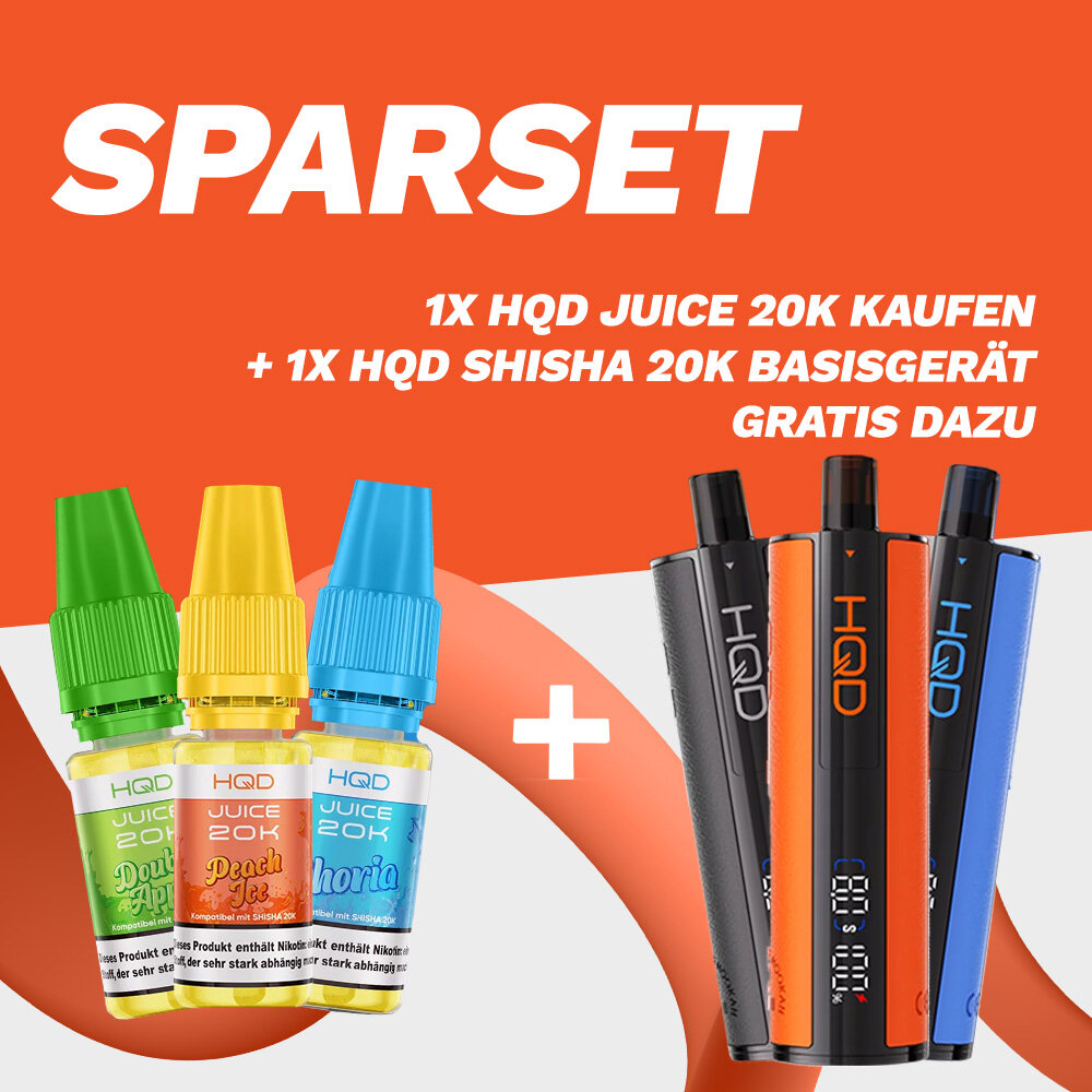 AKTION: HQD Juice 20K + Gratis Basisgert | kaufen, 7,99