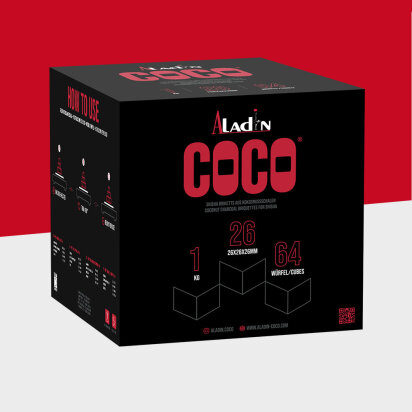 Aladin Coco - 26er - Naturkohle - 1kg