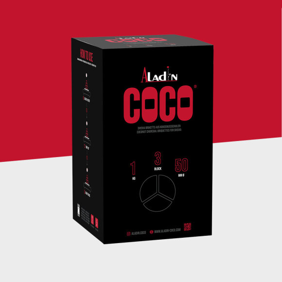 Aladin Coco - 3 Block - Naturkohle - 1kg