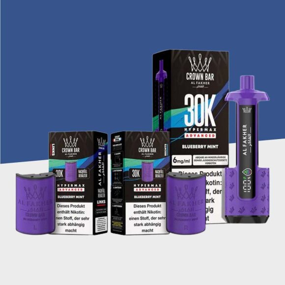 Al Fakher 30K Hypermax - Blueberry Mint