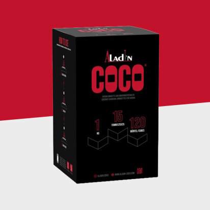 Aladin Coco - Flats - Naturkohle - 1kg