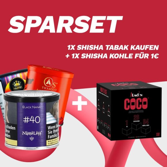 AKTION: 1x 200g Tabak + Kohle für 1 Euro