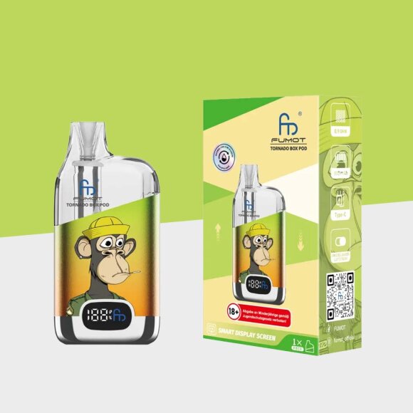 RandM Tornado Box - Grün Orange - Refillable Pod Kit