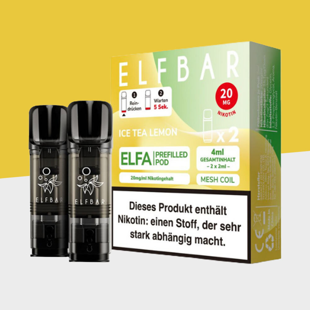 elfbar pod läuft immer aus ELFA by - Ice Tea Lemon TE6000 elfbar pods sorten Menge:2er Pack Elfbar ELFA Pods Pear