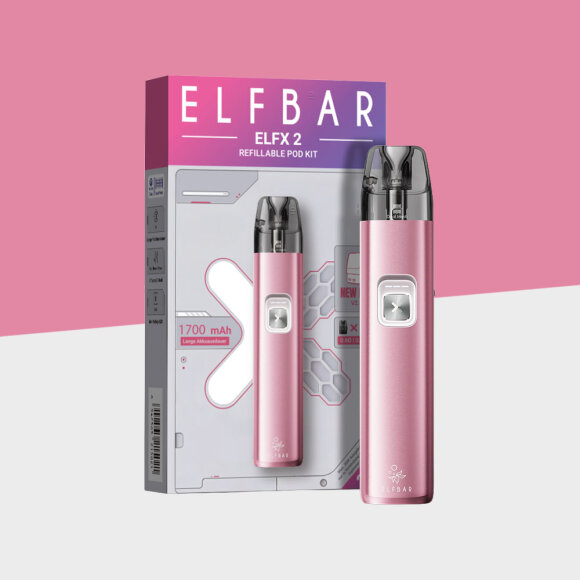 Elfbar ELFX 2 - Berry Pink - Refillable Pod Kit