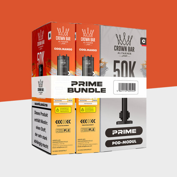 Al Fakher 50K Hypermax Prime - Cool Mango - Pod Bundle