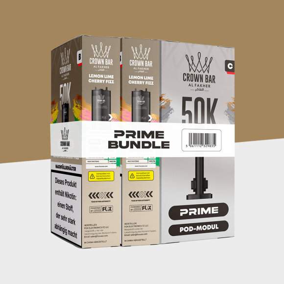 Al Fakher 50K Hypermax Prime - Lemon Lime Cherry Fizz - Pod Bundle