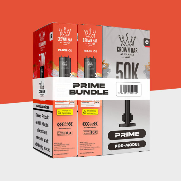Al Fakher 50K Hypermax Prime - Peach Ice - Pod Bundle