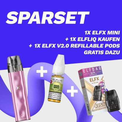 AKTION: 1x ELFX MINI + ELFLIQ + GRATIS ELFX V2.0