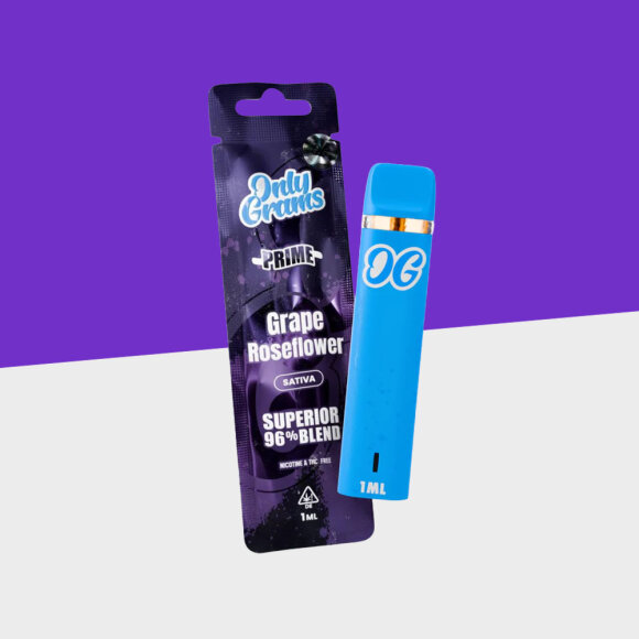 OnlyGrams - Grape Roseflower - Superior Blend - 1ml - Einweg Vape