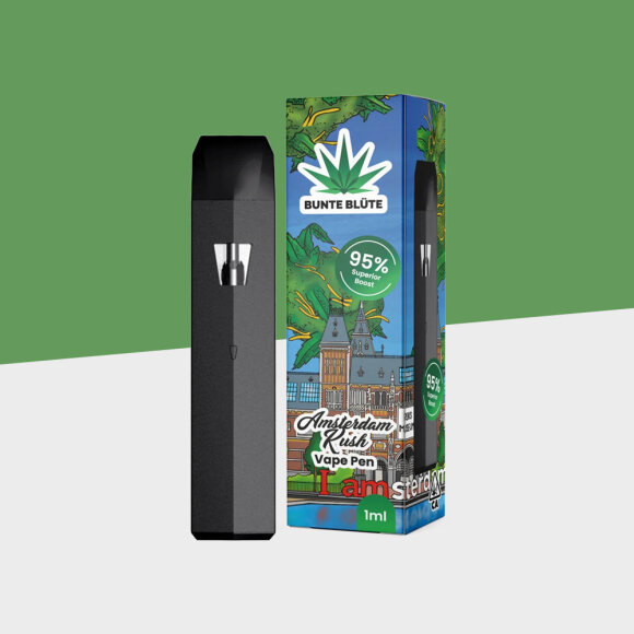 Bunte Blüte - Amsterdam Kush - Superior Blend - 1ml - Einweg Vape