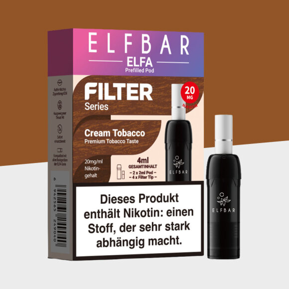 ELFA by Elfbar - Filter Series - Cream Tobacco - Pod (2er Pack)