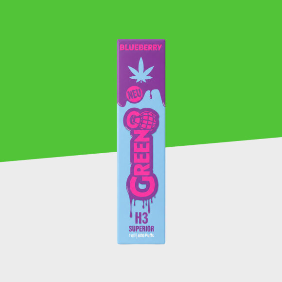 Green8 -  Blueberry - H3 Superior Blend - 1ml - Einweg Vape