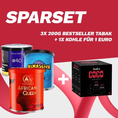 3x 200g Bestseller Tabak + Kohle für 1 Euro