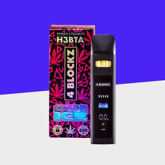 4BLOCKZ - Grape Ice - H3BTA Digital - 1ml - Einweg Vape