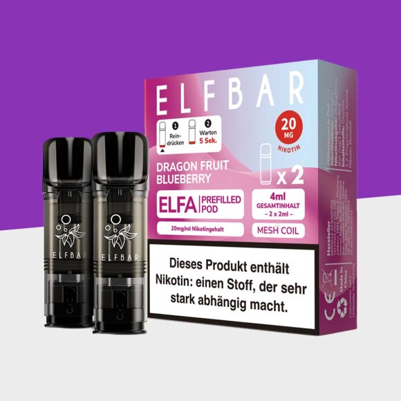 ELFA by Elfbar - Dragon Fruit Blueberry - Pod (2er Pack)