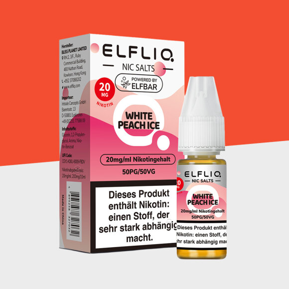 Elfliq by Elfbar - White Peach Ice 20mg/ml - E-Liquid