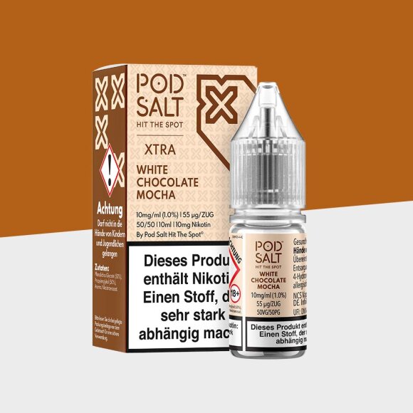 Pod Salt Xtra - White Chocolate Mocha 10mg/ml - E-Liquid