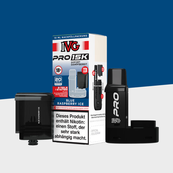 IVG Pro 15K - Blue Raspberry - Pod + Leerpod
