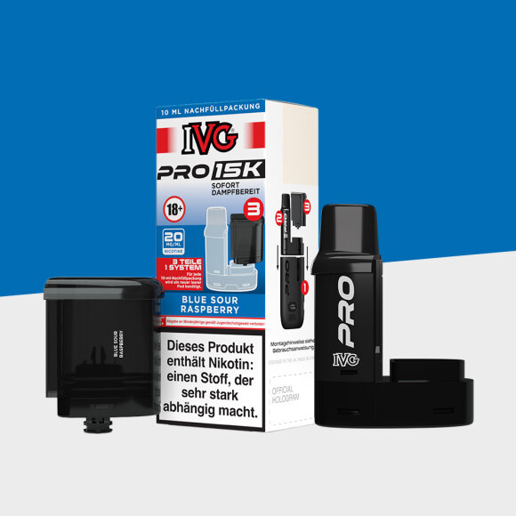 IVG Pro 15K - Blue Sour Raspberry - Pod + Leerpod