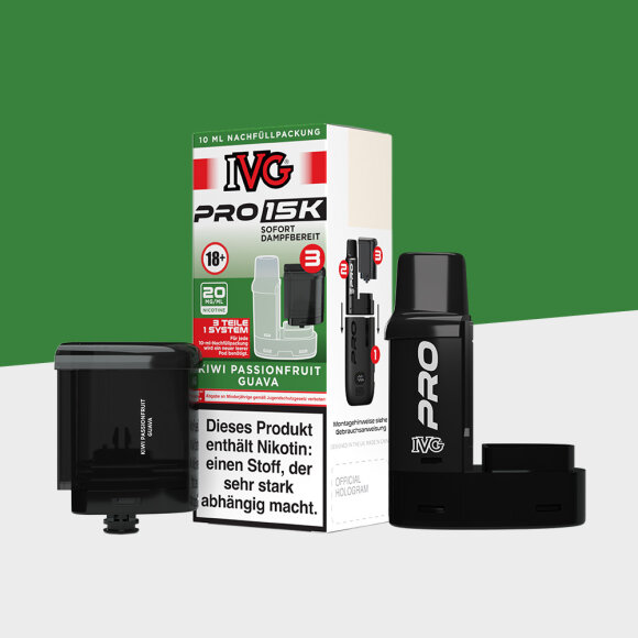 IVG Pro 15K - Kiwi Passionfruit Guave - Pod + Leerpod